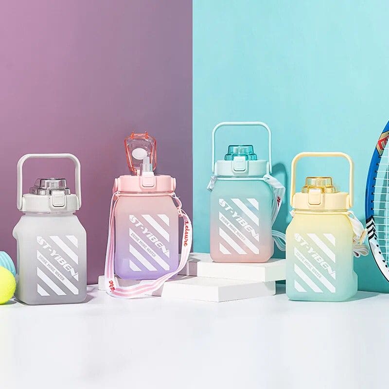Rainbow Square Water Bottle, 700ml Gradient Color Water Bottle, Portable Cute Kids Water Bottle, Large Capacity Square Belly Water Bottle Rainbow Square Water Bottle, 700ml Gradient Color Water Bottle, Portable Cute Kids Water Bottle, Large Capacity Square Belly Water Bottle